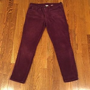 JCREW Merlot Corduroy Pants
